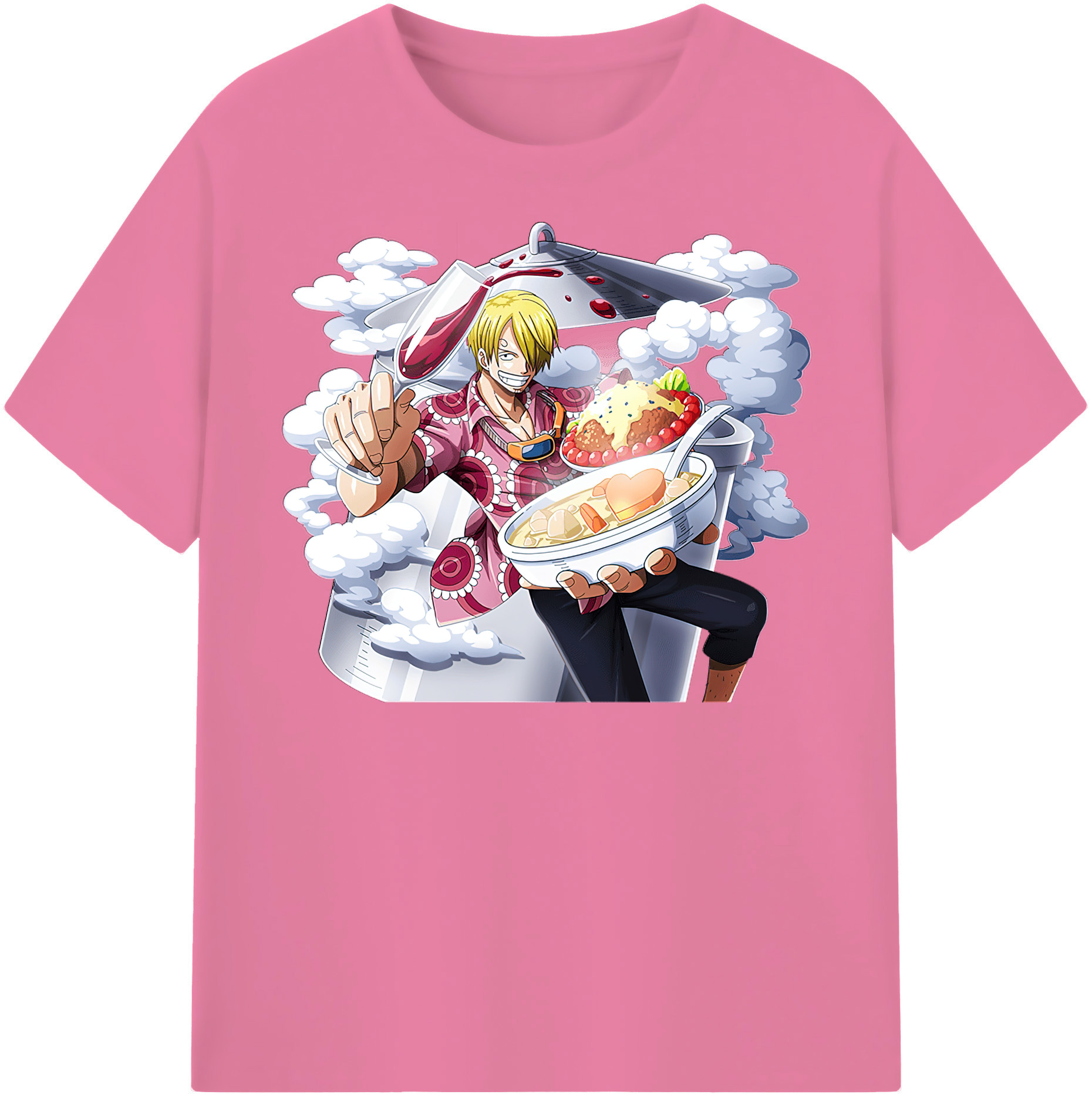 ワンピース サンジ ONE PIECE Sanji 綿100％半袖Tシャツ（フロントプリント）